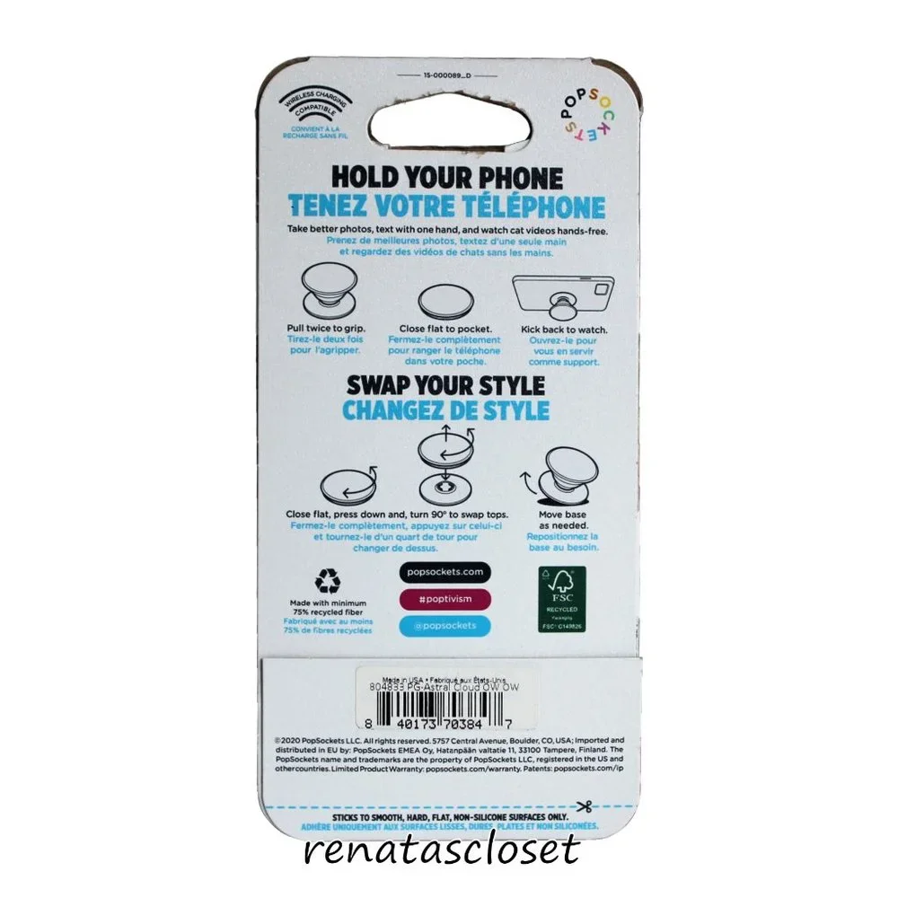 PopSocket PopGrip Astral Cloud Cellphone Grip & Stand NIP